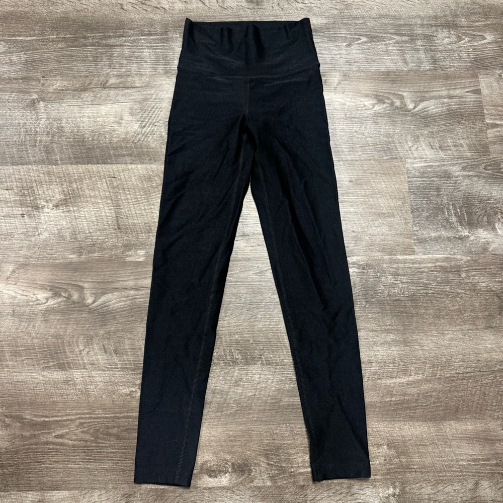 Offline by Aerie Black Ribbed Leggings 7/8 Size XS